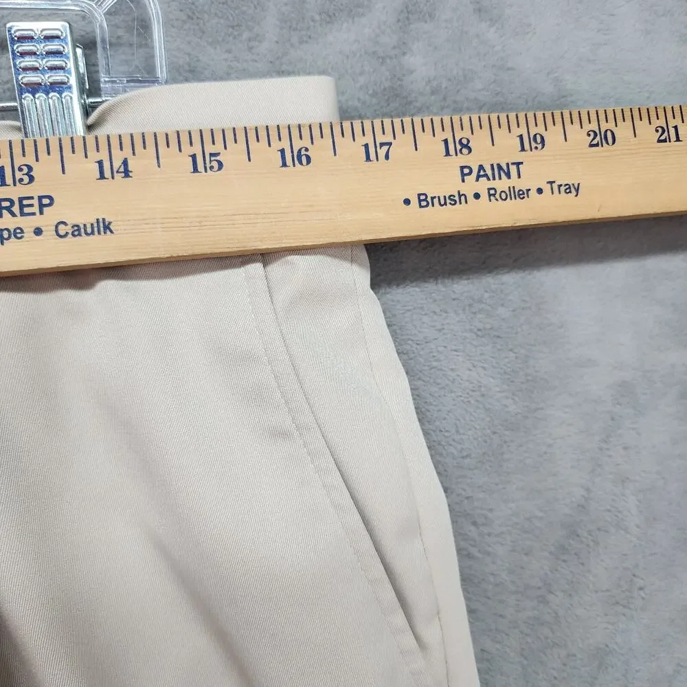 Walter Hagen Men 34x28 Beige Khaki Flat Front Cuffed Dress Pants Trousers Career - Picture 10 of 15